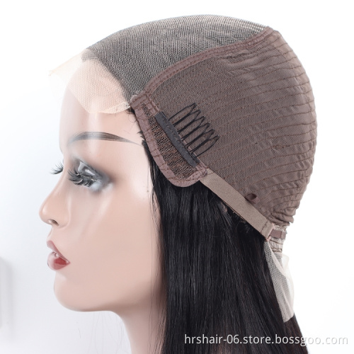Wholesale Glueless Swiss Lace Wigs Cheap Brazilian Hair 6x6 Lace Closure Raw straight Human Hair Lace Wig Front Wigs